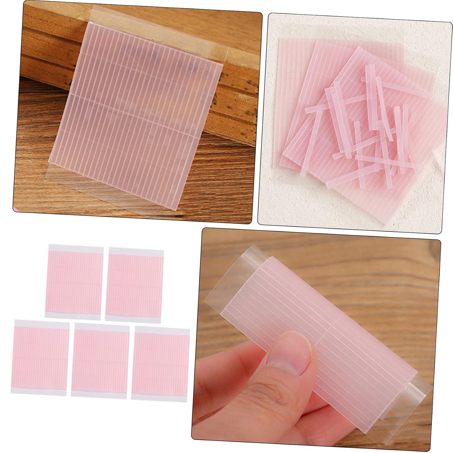 5sheets Double Eyelid Stickers Self-adhesive Invisible Strips for Hooded and Droopy Eyes Comfortable and Eyelid Tape for Natural Makeup Effect