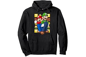 Nintendo Super Mario Luigi Adult Thumbs Up Graphic Pullover Hoodie