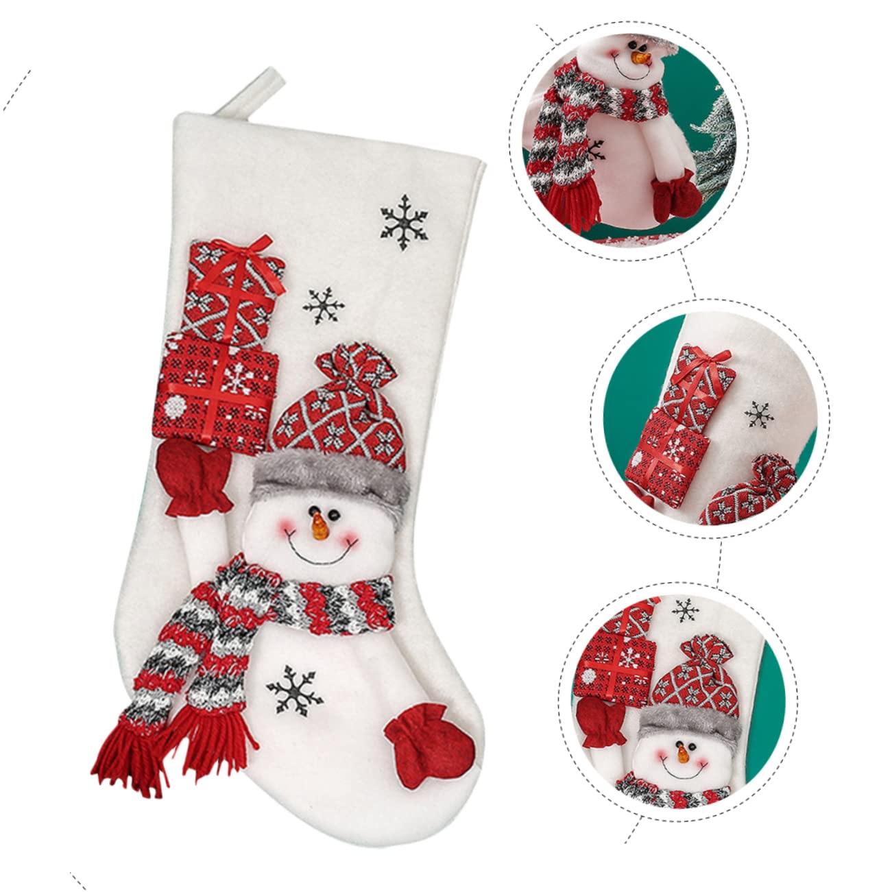 TOPBATHY 3 Piezas Calcetines Navideños Medias De Arbol De Navidad Calcetín De Navidad Decoraciones Calcetín De Vacaciones Colgante De Árbol De Navidad Calcetín De Papá Noel Tejido Cepillado