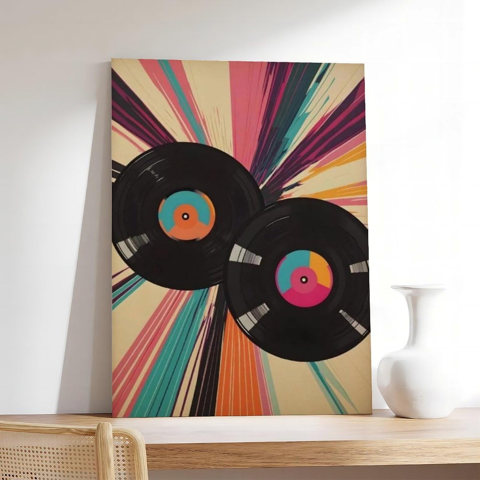 Poster su tela con musica pop art, decorazione per camera da letto, ufficio, camera da letto, regalo, 50 x 75 cm