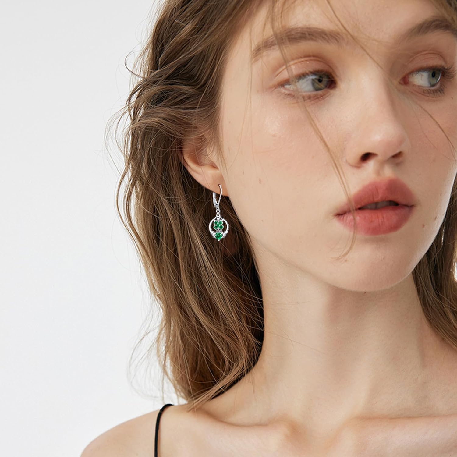 Tree of Life/Filigree/Shamrock Earrings 925 Sterling Silver Moonstone Dangle Drop Earring Jewelry Christmas Birthday Gifts for Women Wife - Image 4