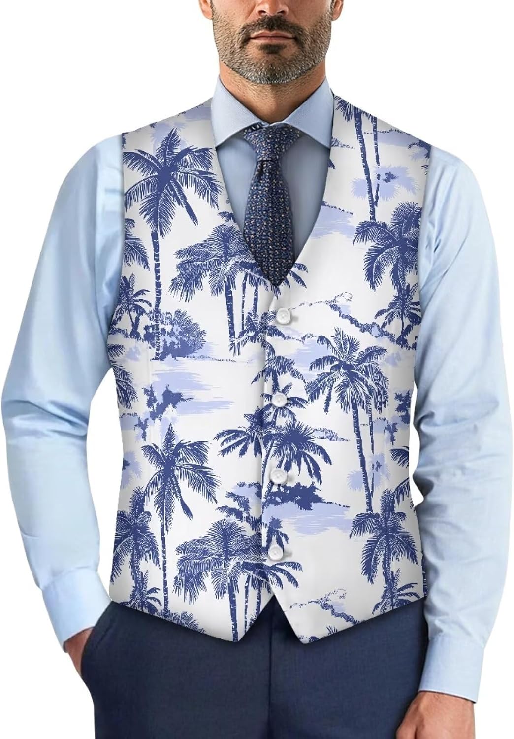 Men's Casual Plus Size Vest Dress Vest for Men Wedding Woven Cloth Slim Fit Waistcoat Jacket Tank Top