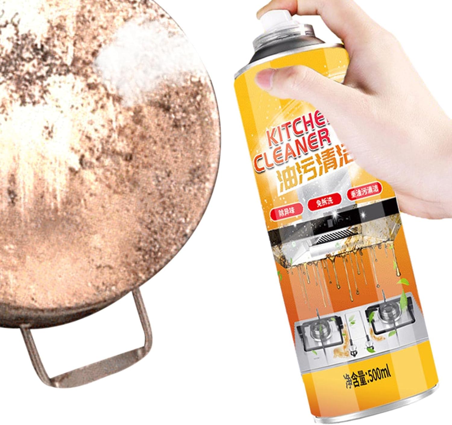 Multipurpose Foam Cleaner Spray Kitchen Stove Top Cleaner Bubble