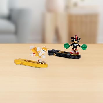 AKEDO Sonic the Hedgehog Vs Pack with Tail and Shadow Mini Collectible Battle Action Warrior 2.25 Tall Battle Controllers Pack of 2