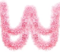 Vista 9 de Dingion - Guirnaldas de oropel de Navidad de 59 pies, guirnalda metálica con torsión, guirnalda colgante, adornos para Halloween, árbol de Navidad