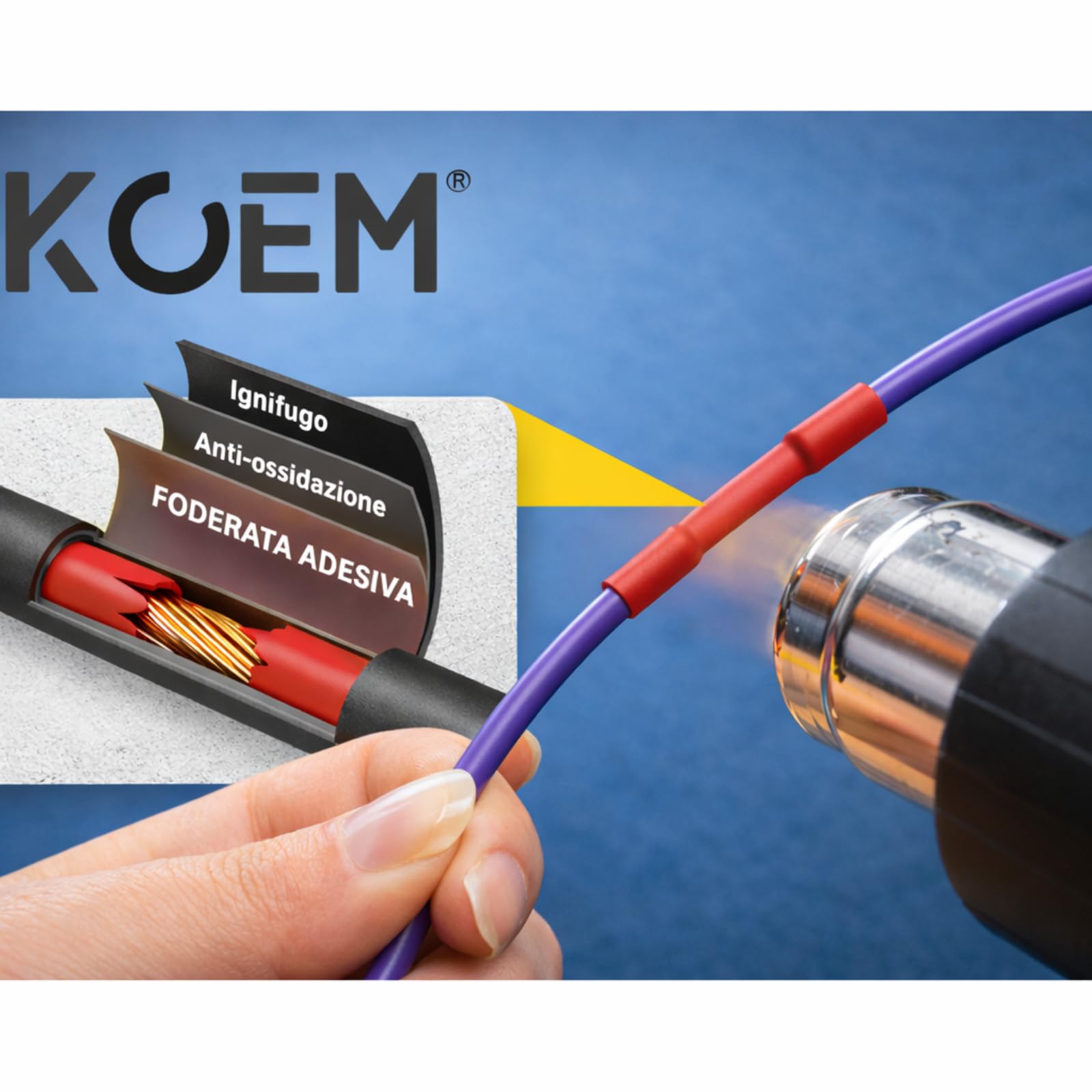 Tubo termocontraíble, relación 2:1, alta resistencia a la tracción, impermeable, para cableado eléctrico y automotriz (rojo, Ø20 mm x 100 m)