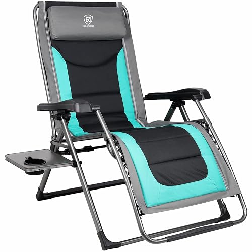 Oversize XL Zero Gravity Recliner Padded Patio Lounger Chair with