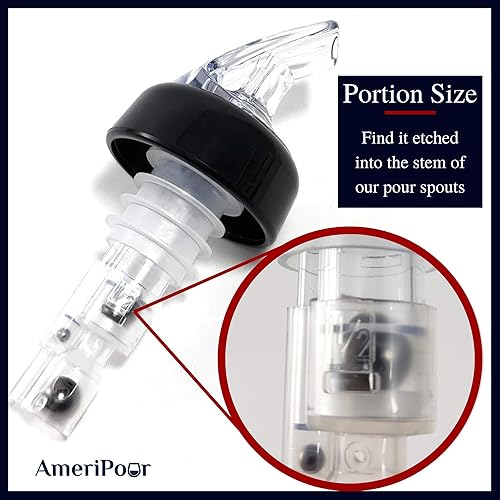 Miniatura 9 de Vertedores de licor medidos, corcho grande para botellas de gran tamaño, fabricados 100% en los Estados Unidos. Boquillas de barra que no tienen