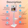 DSLR Photo Booth Machine 15.6 Inch Selfie Portable Touch Screen Camera Photobooth with Flight Case/White Photo Booth with RGB Light for Wedding Party Events (White, 15.6 Inch photobooth)