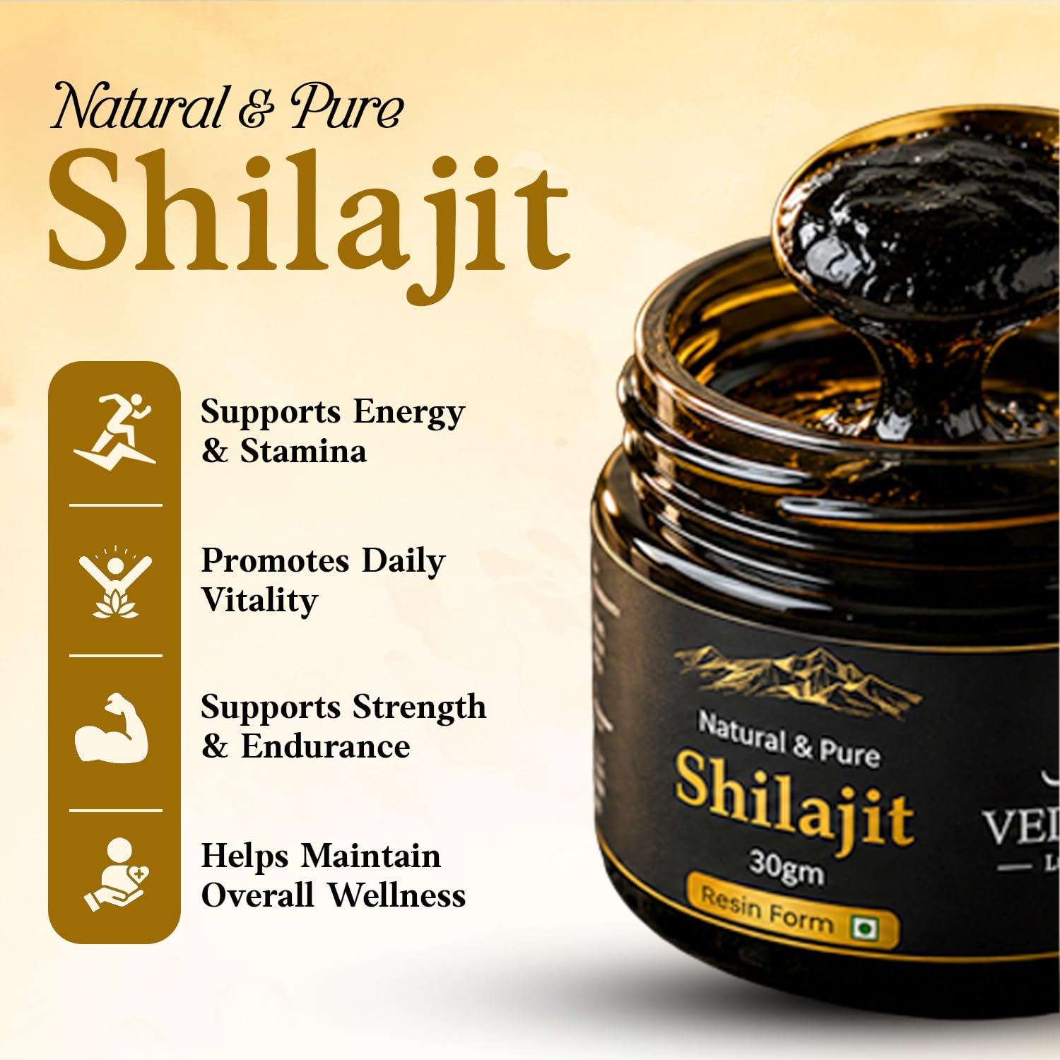 Pure and Natural Shilajit Resin 30g | Helps in boosting Stamina | Performance Booster For Endurance| For Men & Women| Ayurvedic (Pack of 3) — Amazon image 4