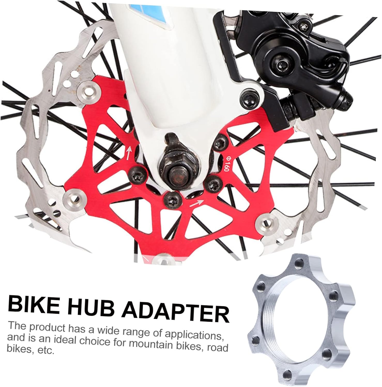 Mountain Bike Rear Disc Brake Adapter 6-Hole Adapter Disc Brake Wheel Bike Mount