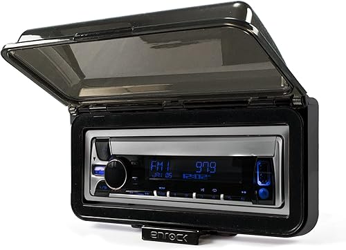 Miniatura 6 de Kenwood - Receptor de reproductor de CD estéreo USB AUX con Bluetooth para salpicadero, con Enrock Marine Dash Kit protector cubierta de radio, kit