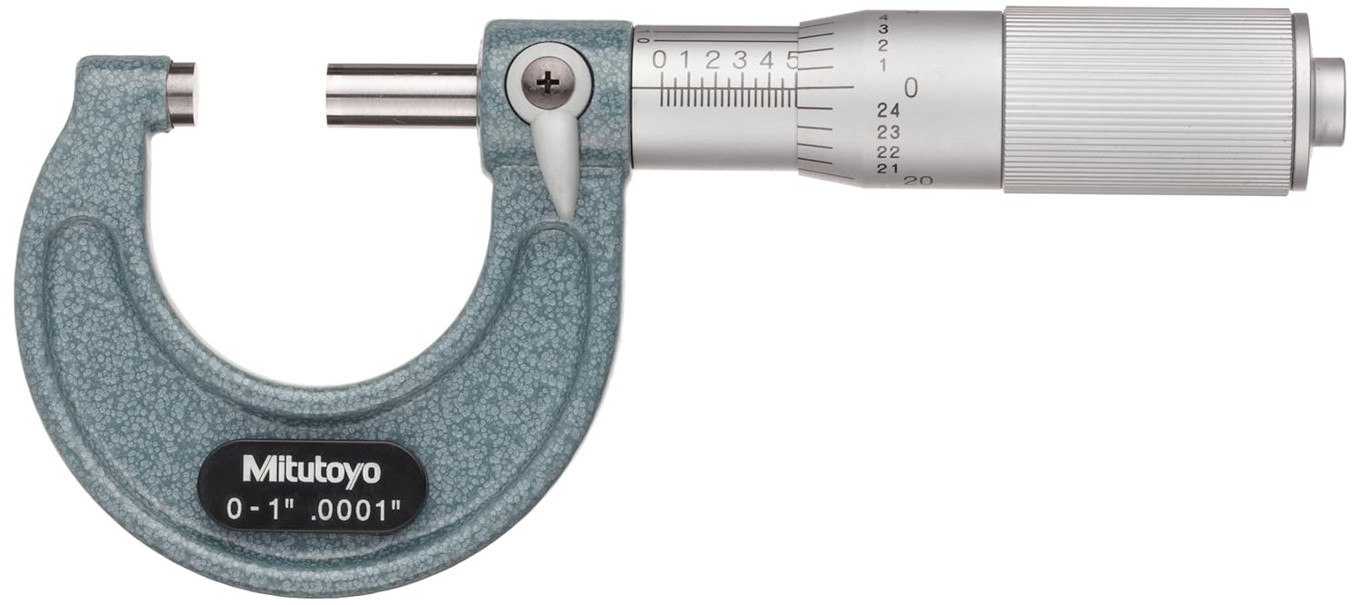 Mitutoyo 103136 Outside Micrometer, Friction Thimble, 12" Range, 0.