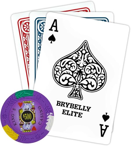 Miniatura 3 de Brybelly King's Casino Premium - Fichas de póquer de 0.49 oz (0.49 oz), compuesto de arcilla pesada  Paquete de 50
