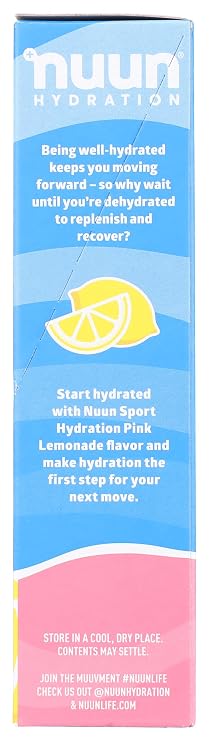 Nuun, Sport Powder Pink Lemonade, 0.17 Ounce, 10 Pack