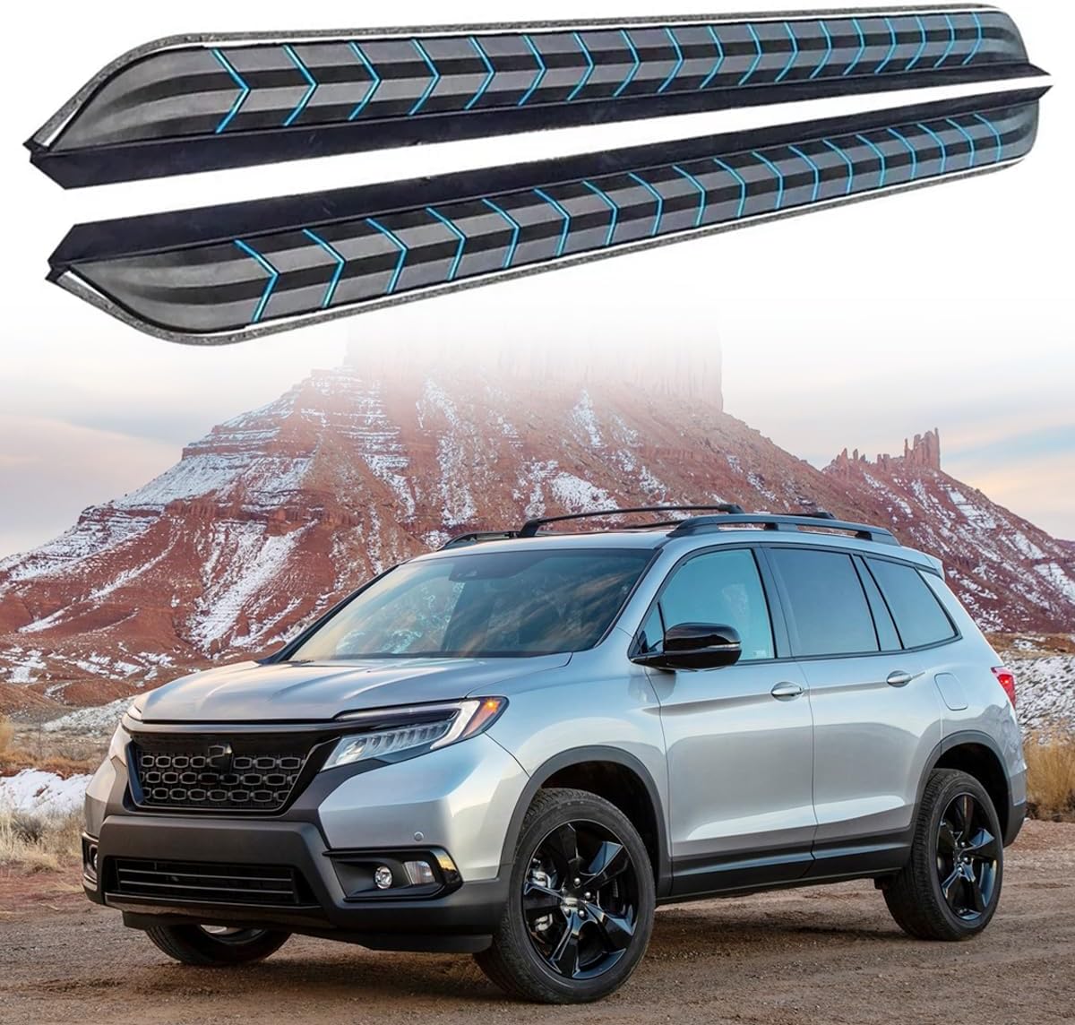 Running Board Side Step Aluminum Fits for Honda Passport 2019 2020 2021 2022 2023 2024 2025 Pedal Nerf Bar 2Pcs Fixed