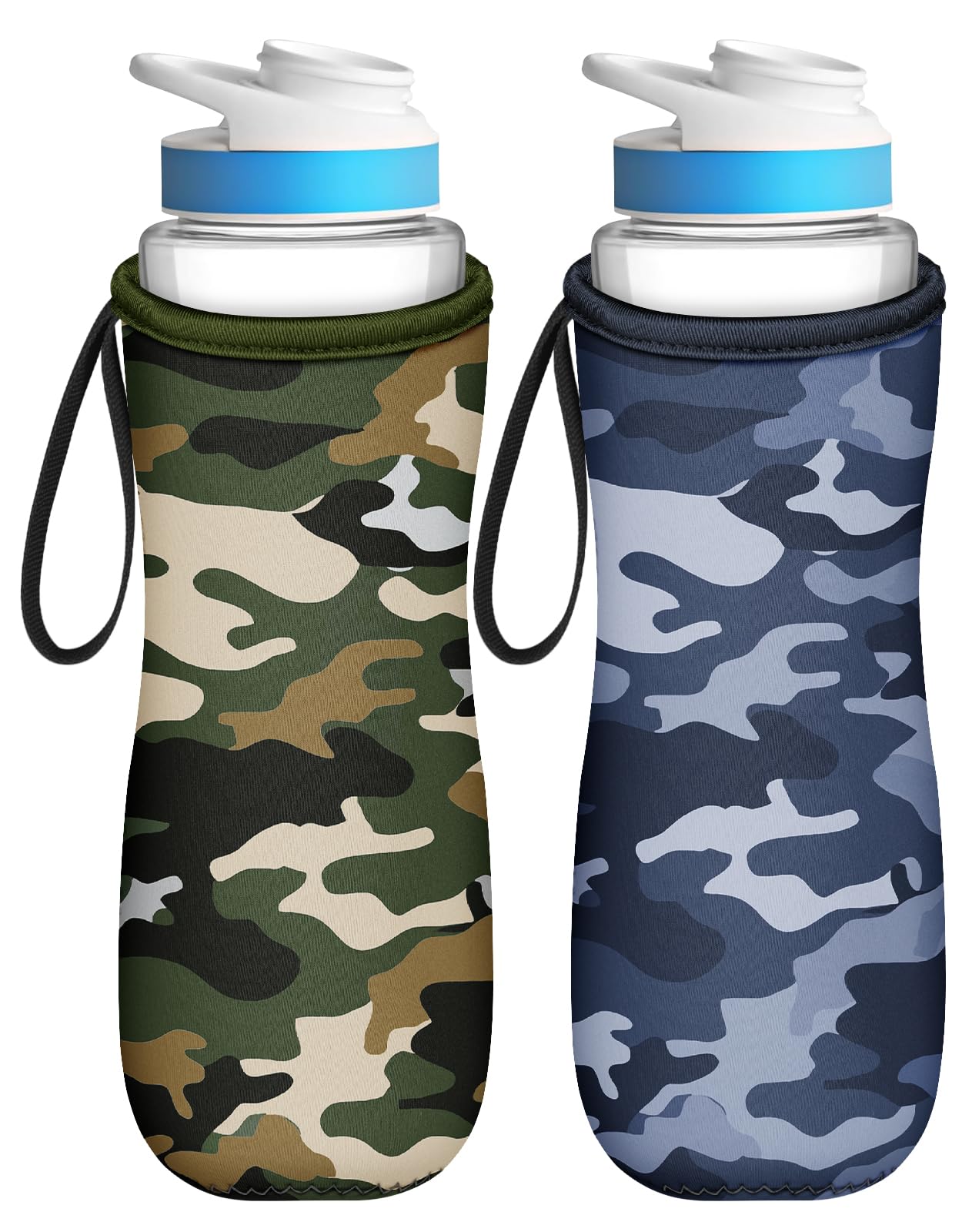 Toykee Water Bottle Sleeve for Cirkul 22 oz - 2 Pack Bottle Cover Holder Carrier with Handle Strap
