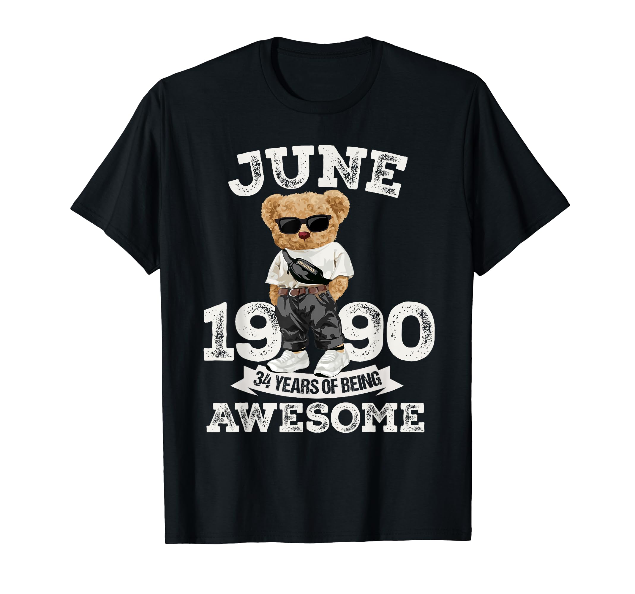 Awesome Since June 1990 Retro 34th Birthday GiftsAwesome Since June 1990 Retro Men Women 34th Birthday Gifts T-Shirt