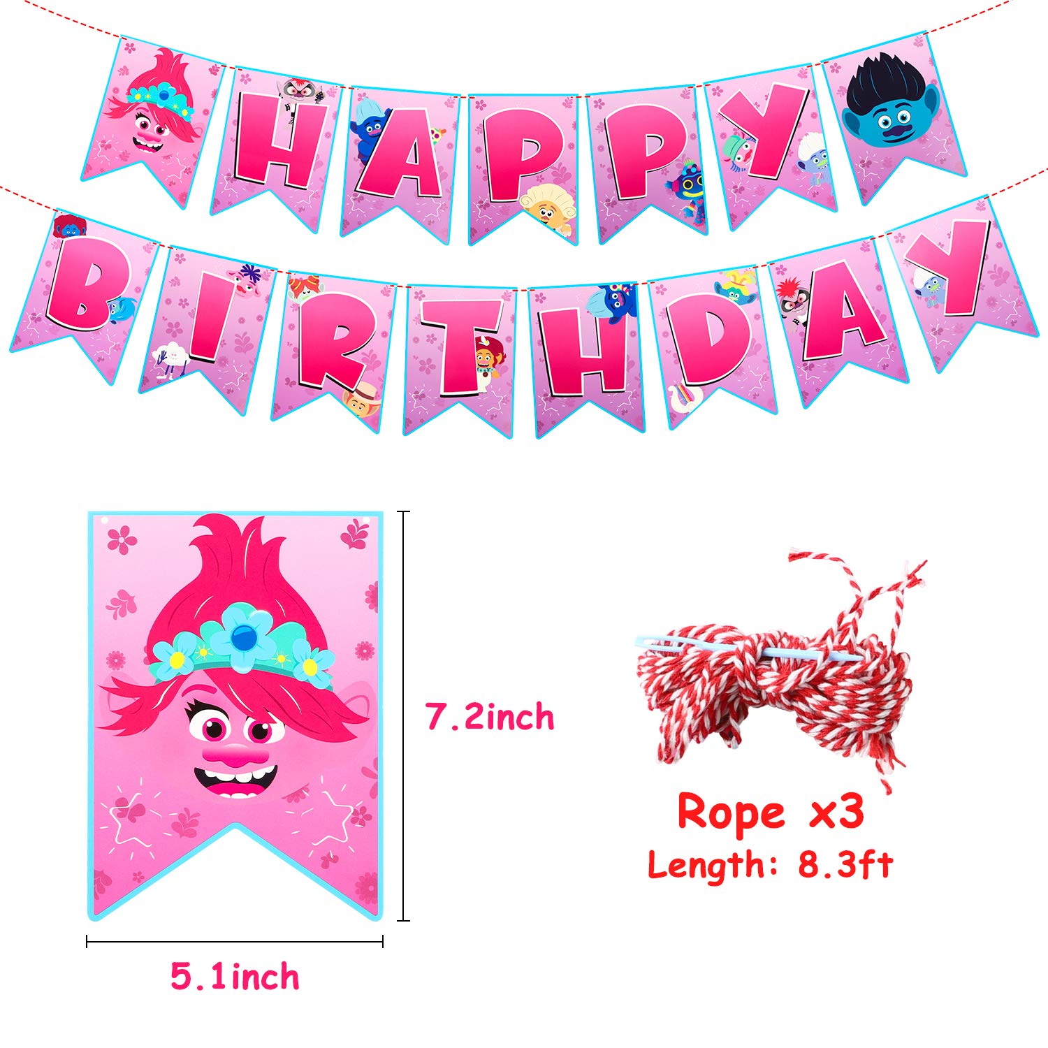 Buy Queen Barb Happy Birthday Banner, Queen Barb Pattern Flags, Queen Barb Birthday Flags Decor