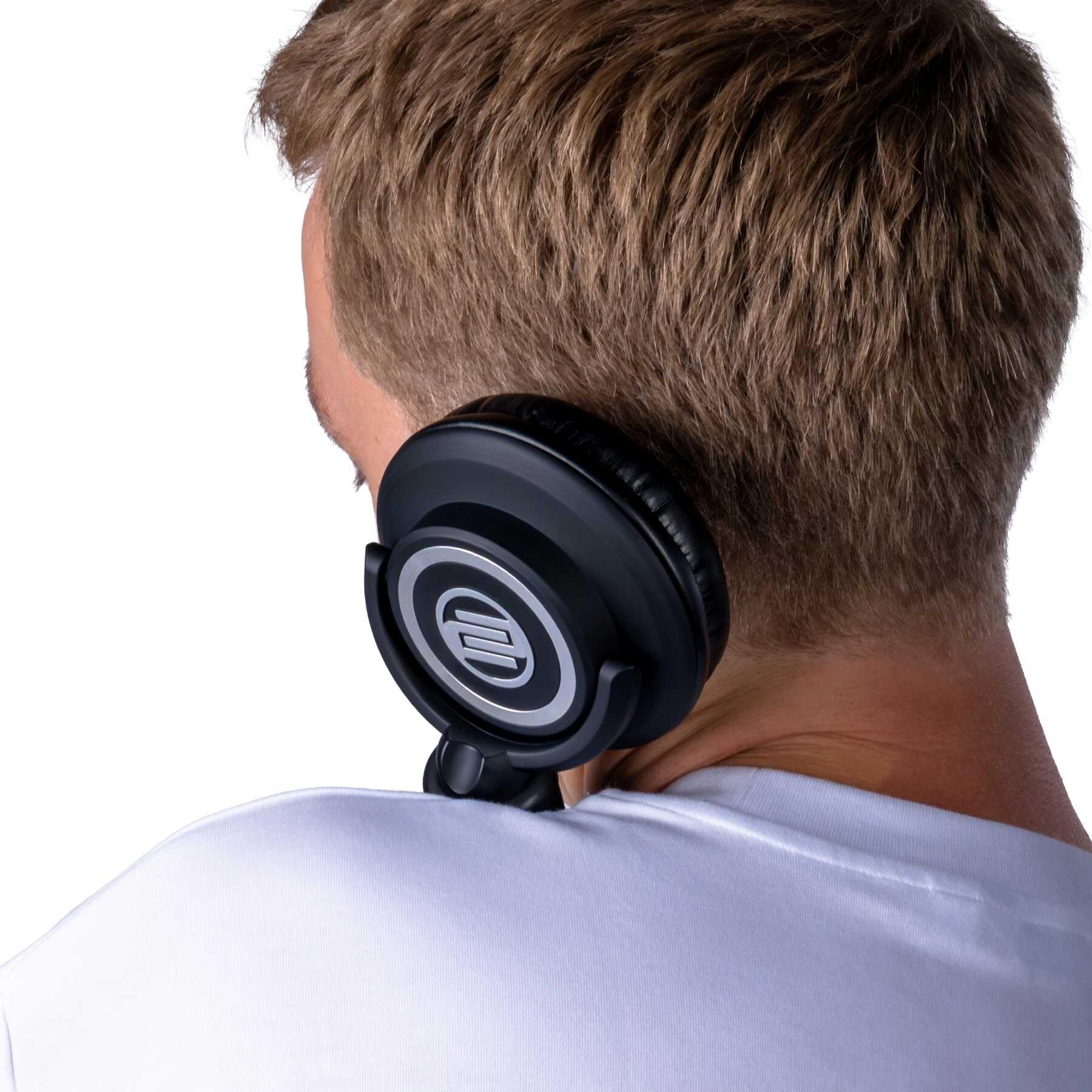 Reloop RHP-10 Mono - Construcción Profesional De Un Solo Oído con Conductor De Neodimio De 50 Mm, Mango Ergonómicamente Acolchado, Conexión Cableada, Negro