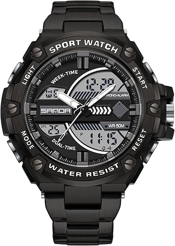 FORSINING Reloj para hombre, resistente al agua, militar, digital, analógico, reloj de pulsera deportivo al aire libre, fecha, tácticas