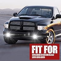 Vista 7 de BUNKER INDUST Luces antiniebla LED Dodge Ram con luces de circulación diurna, juego de 1 par de lámparas de lentes transparentes de repuesto