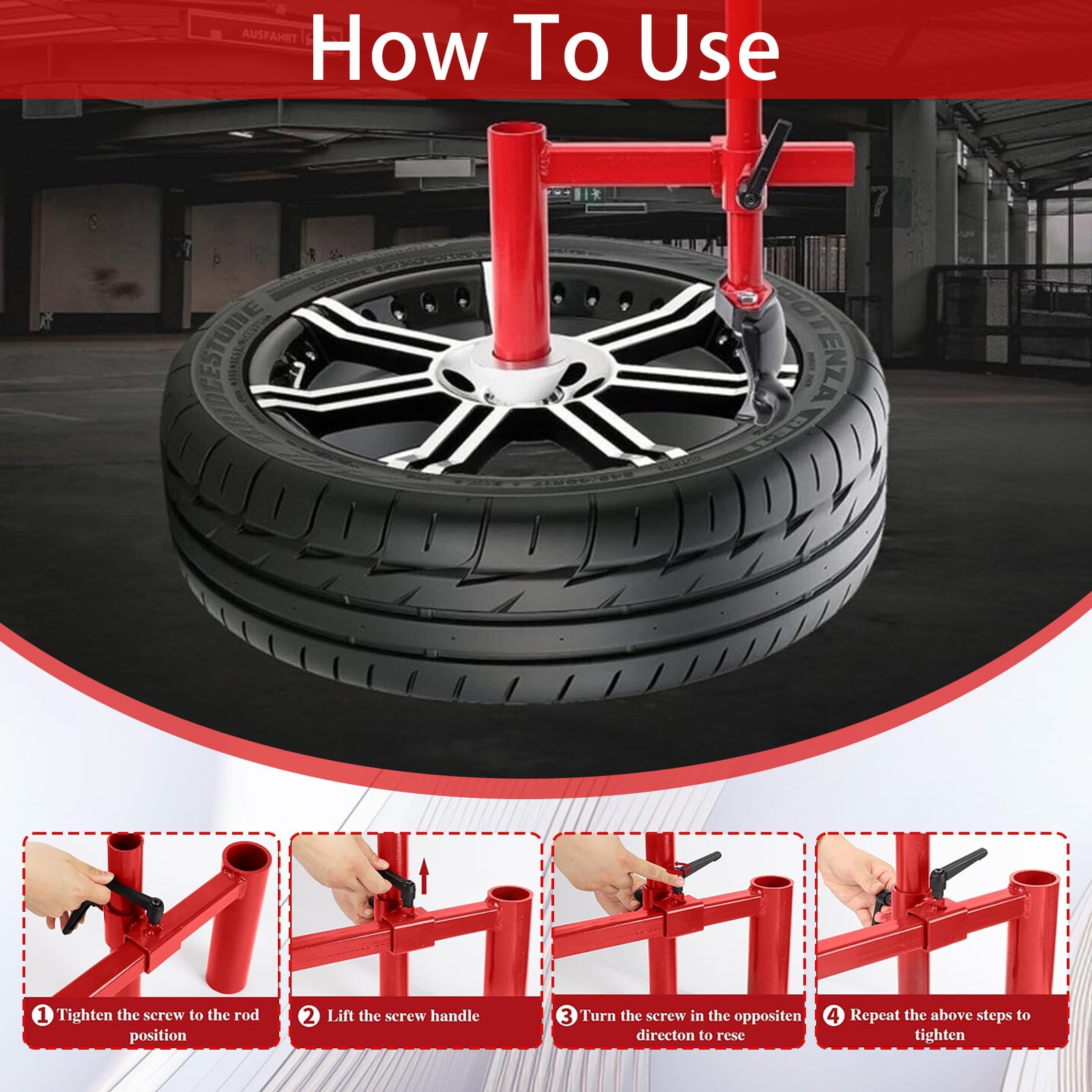 Desmontadora De Neumáticos Manual Ajustable, Máquina Portátil para Neumáticos De Coche De 16 A 21 Pulgadas Herramienta para Desmontar Y Montar Neumáticos Fácilmente