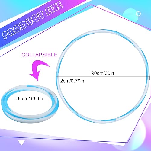 Miniatura 4 de Jerify Paquete de 4 aros LED con luces LED brillantes, 10 aros de ejercicio que cambian de color, aro brillante para danza, fitness oscuro