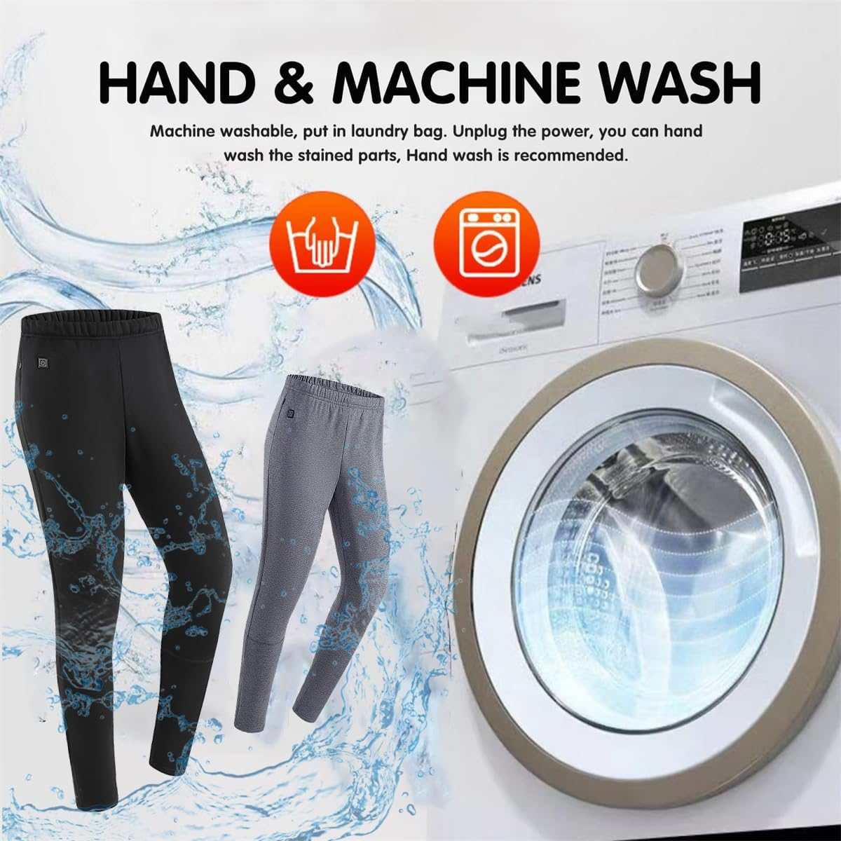 Heated Underwear Pant with 12-Zones Heated 3 Control Temperature USB Electric Heating Cotton Underwear Bottom