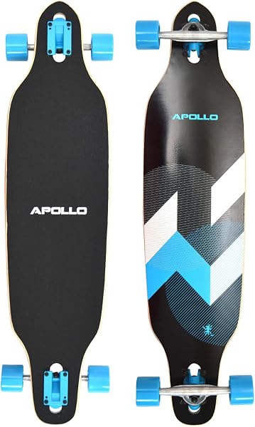 Apollo Longboard edición Especial Tabla Completa, con rodamientos de Bolas ABEC Alta velicidad, Drop-Through Freeride Skate Cruiser Boards - 1