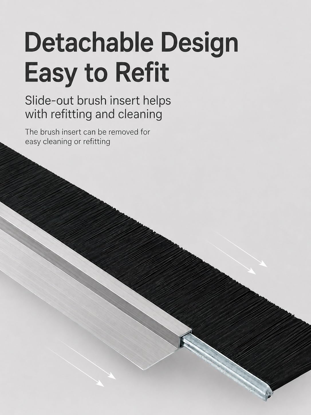 Aluminum H Channel Strip Brush