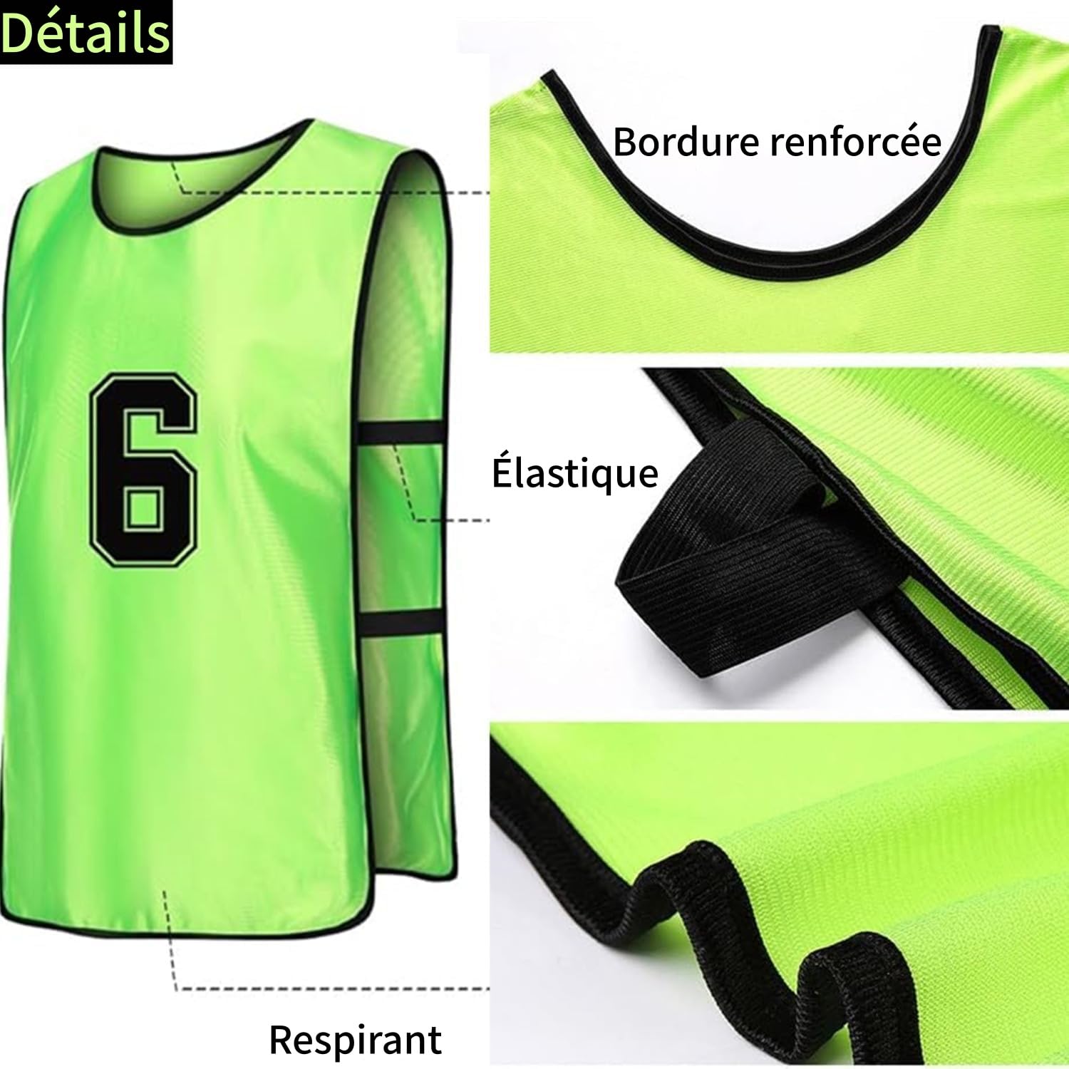 24 casuali da calcio numerati con borsa – Gilet da allenamento traspiranti per adulti/giovani – arancione e verde