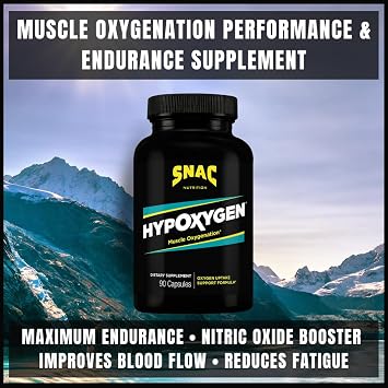 SNAC HypOxygen - Muscle Oxygenation Performance & Endurance Supplement, Improves the Bodys VO2 Max & Assists with Recovery from High-Repetition Exercise, 90 Veggie Capsules (45 Servings)