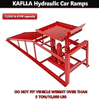 Vista 3 de Paquete de 2 rampas hidráulicas de perfil bajo de 5 toneladas, rampas de servicio de elevación ajustables para cambios de aceite, rango de altura