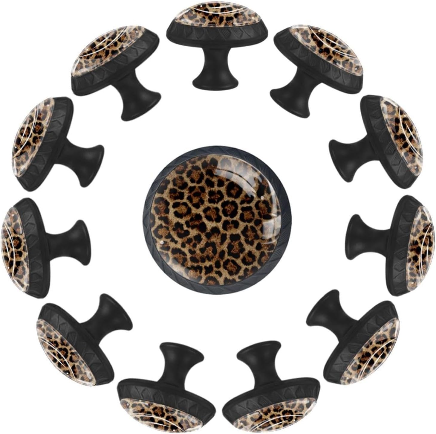 Boho Moon Stars Aesthetic Floral Funny F (2) Home Improvement Cabinet Knobs, Easy Install Drawer Pulls with Long & Short Screws for DIY Furniture Renovation