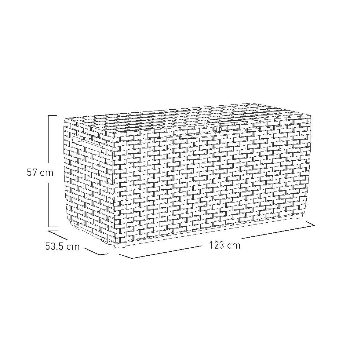 Keter Baule da Esterno Capri, Marrone, capacità 305L, 123x54x75H cm