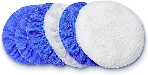 Miniatura 2 de Tapón de pulidor de coche de 9 a 10 pulgadas, 15 almohadillas de pulido para automóvil, 10 microfibra+5 lanas