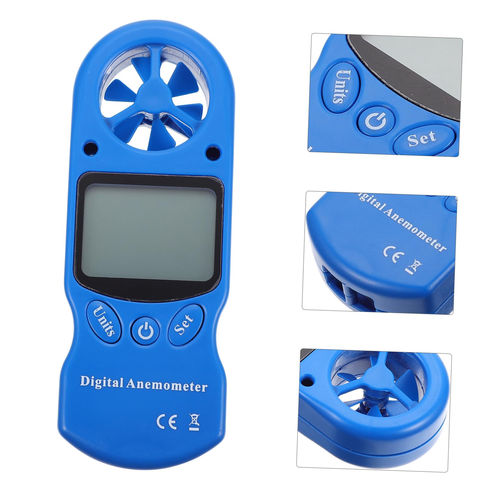 Termoigrometro Digitale Portatile Mini in Plastica con Misurazione Velocità Vento e Umidità, Include Borsa per Monitoraggio Ambientale e Ventilatore