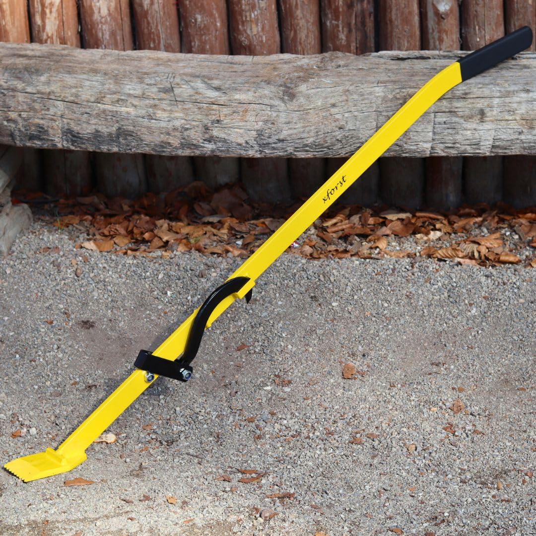 Xforst Fällheber 115 cm mit Wendehaken – Stammheber & Stammwender – Kantheber mit rutschfestem Griff für Forstarbeit und Holzbearbeitung – Fällhilfe FH115