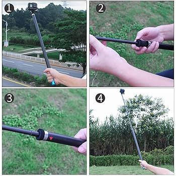 2.7mの長さで軽量な炭素繊維製の自撮り棒 - 180度回転・7段伸縮 2.7mの長さで軽量な炭素繊維製の自撮り棒 - 180度回転・7段伸縮