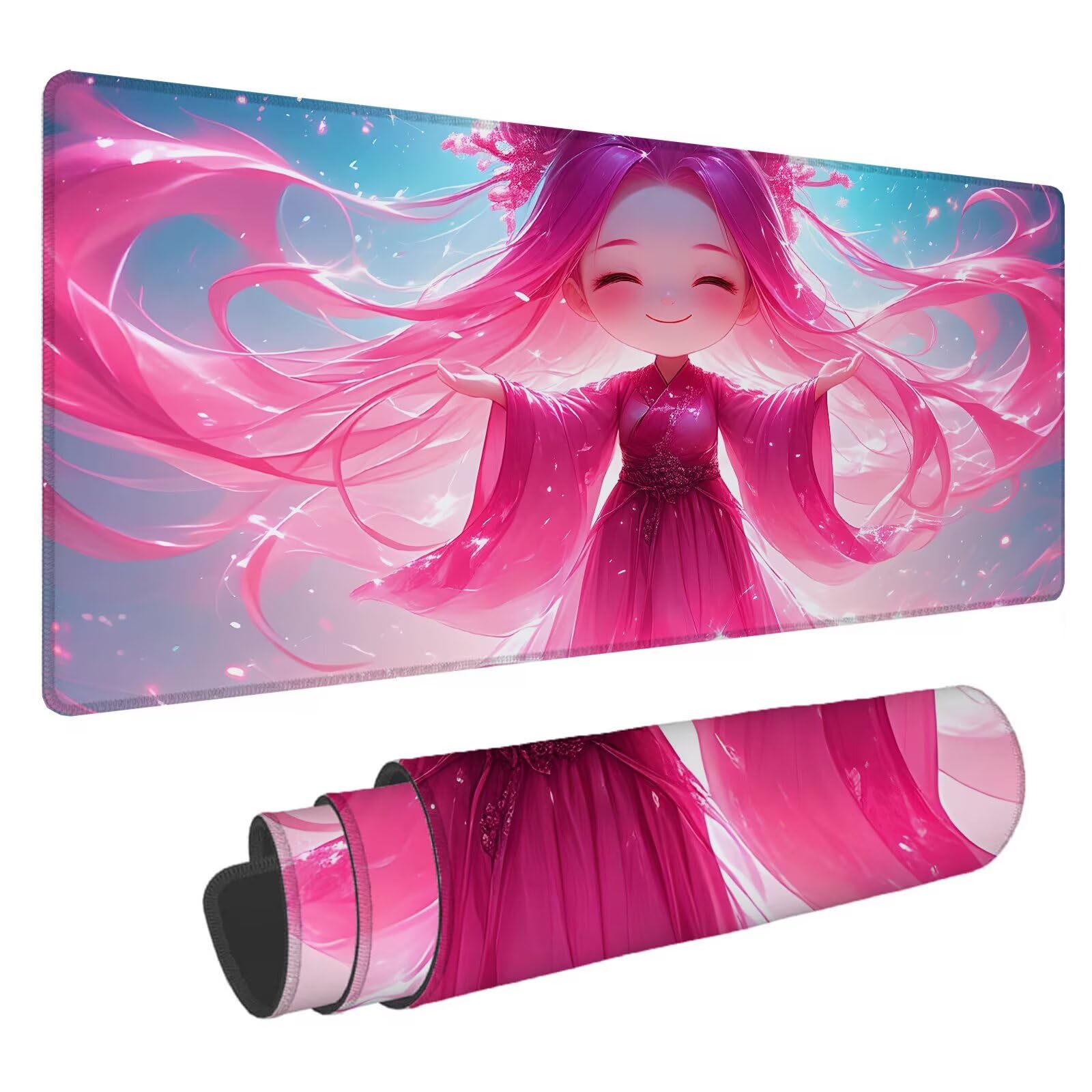 Kreskówkowa podkładka pod mysz XXL dziewczyna 1000 x 500 x 4 mm podkładka pod mysz dla graczy, podkładka pod mysz do laptopa, podkładka pod mysz i podkładka pod mysz do laptopa, podkładka pod mysz i