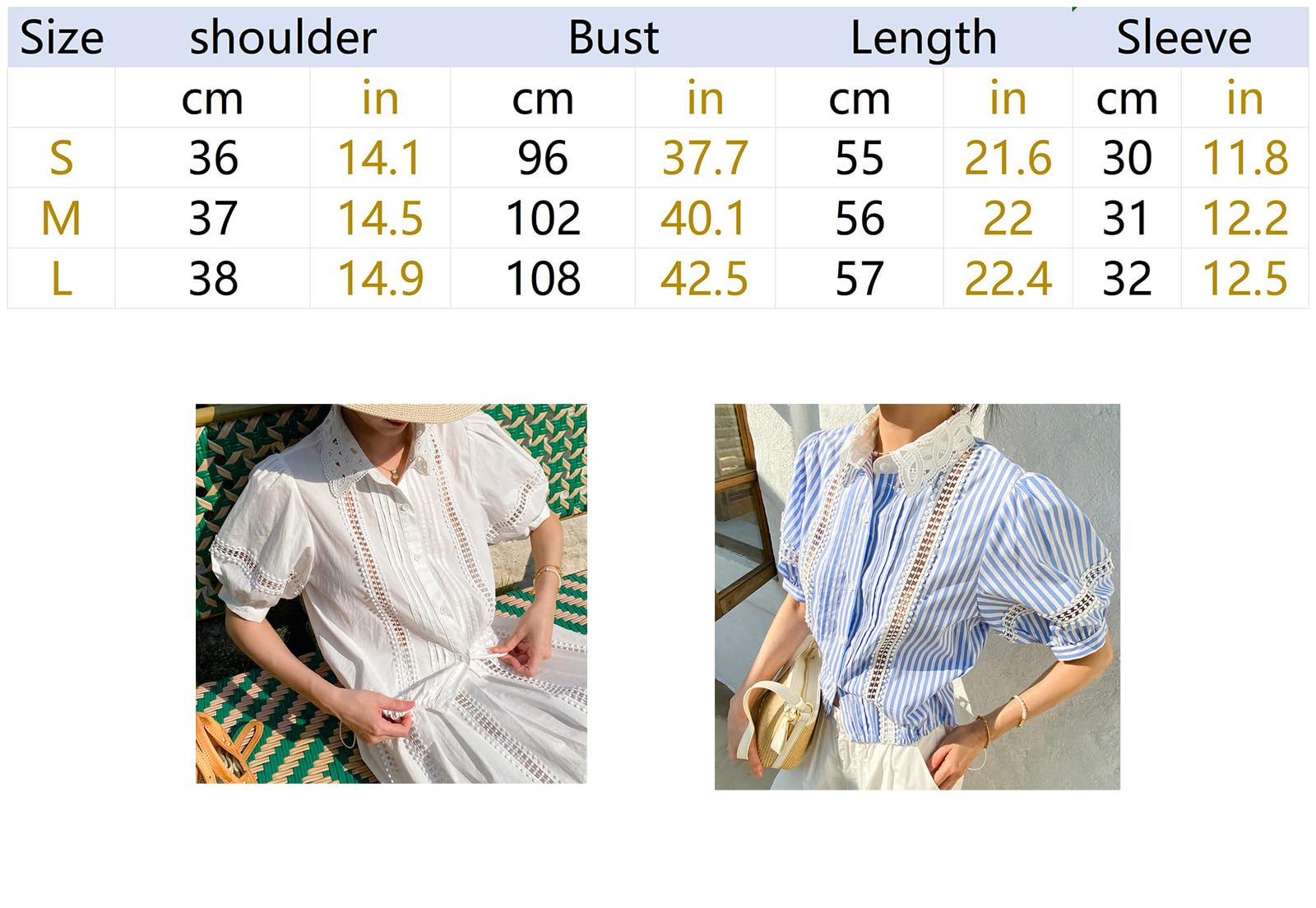Top Estivi Da Donna Camicie Casual Formali Camicie A Righe Con Bottoni Maniche A Sbuffo Camicia Babydoll Carina Alla Moda