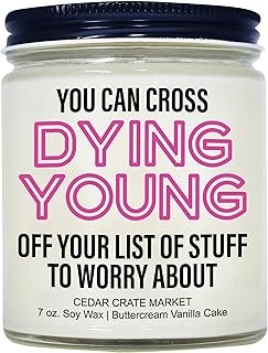 Happy Birthday Candle Gifts for Women - Unique Gift for Best Friend - Vanilla Buttercream Scented, Funny Gift idea for Her Sister Mom Coworker Bestie 30th 40th 50th 60th 70th Presents - Made in USA