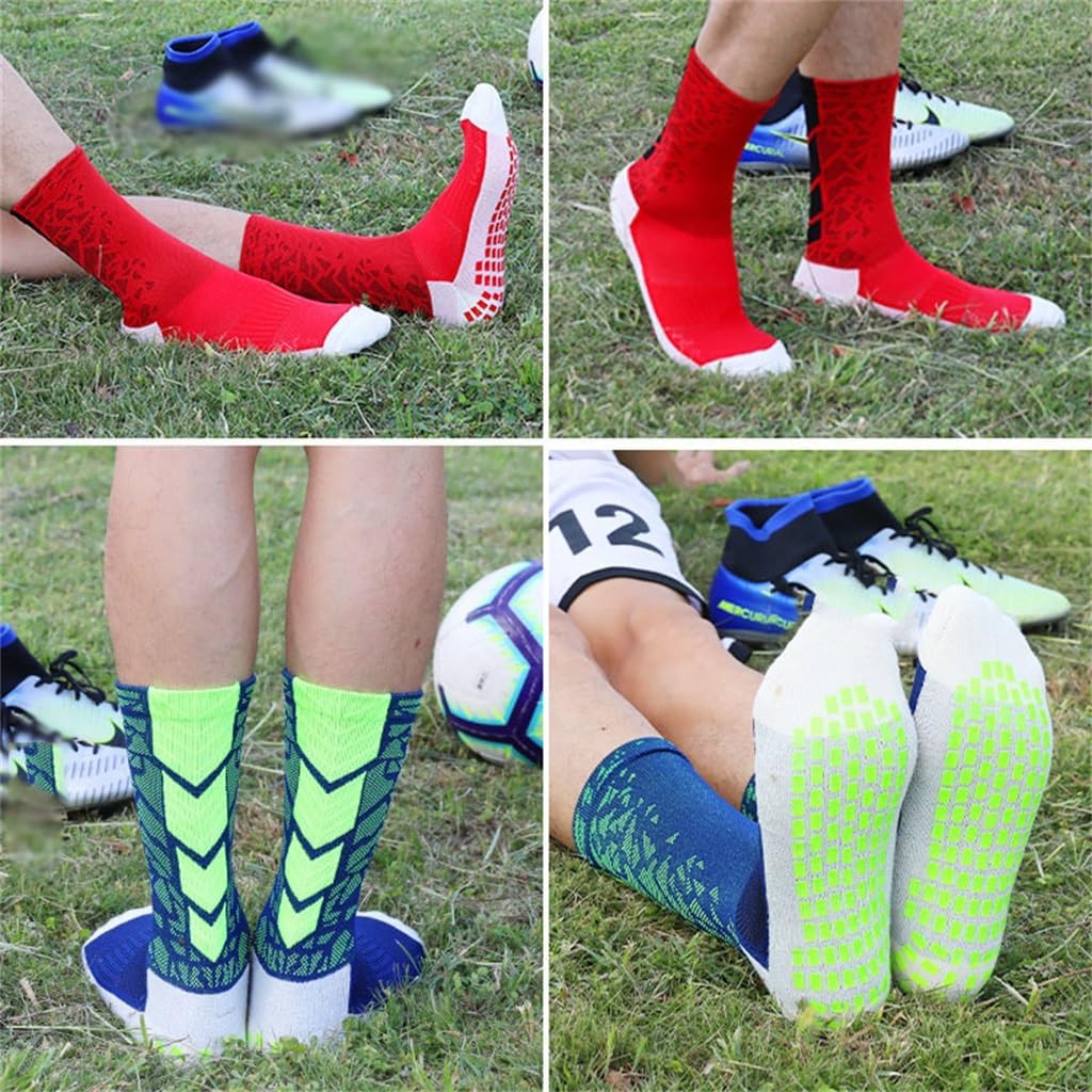 Mid Length Adult Football Socks with Sweat Wicking and Breathable Towel Bottom