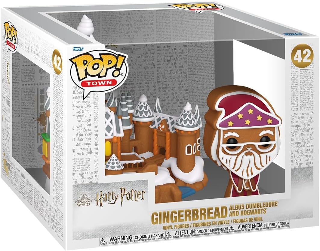 Funko POP Town: Harry Potter: Gingerbread – Albus Dumbledore & Hogwarts - Collectable Vinyl Figure - Gift Idea - Official Merchandise - for Kids & Adults - Movies Fans - Model Figure for Collectors