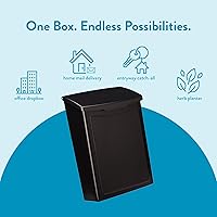 Vista 6 de Buzones arquitectónicos 2681B Buzón de pared Marina color negro, pequeño