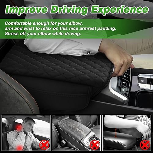 Miniatura 3 de Shademax Funda para consola central, ajuste personalizado para Hyundai Santa Cruz 2022 2023 2024 2025 2026, funda de cojín para reposabrazos de