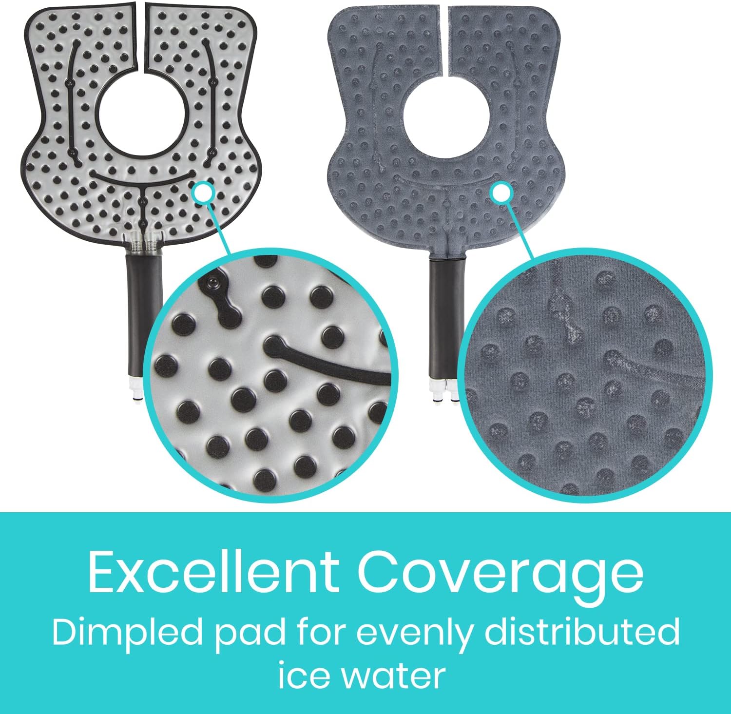 Vive Cold Therapy Machine Replacement Pads for Knee - Flexible Ergonomic Reusable Padding for Ice Cold Therapy - Pain Relief System - Knee Adjustable Device Accessory to Reduce Swelling (Pads Only)