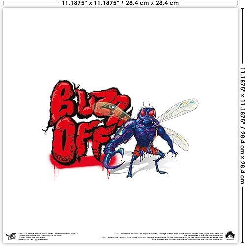 Miniatura 6 de Trends International Gallery Pops Nickelodeon Teenage Mutant Ninja Turtles Mutant Mayhem - Buzz Off Wall Art, versión sin marco, 12 x 12 pulgadas