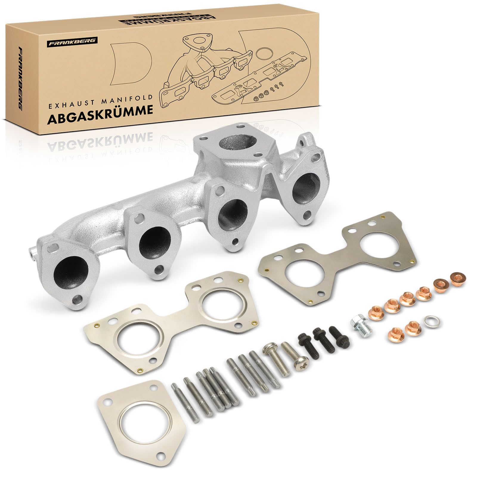 Frankberg Collettore di scarico con guarnizione 11627810182 | Compatibile con: Serie 1 Cabrio E88, Serie 5 F10, Serie 3 Touring E91, X1 E84, Serie 3 E90, Serie 5 Touring E61
